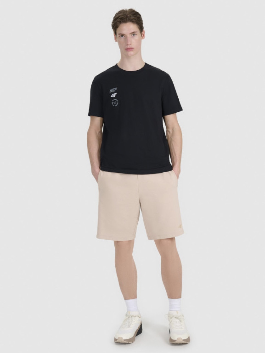 Męskie spodenki casual 4F 4FRSS25TSHOM746 - beżowe