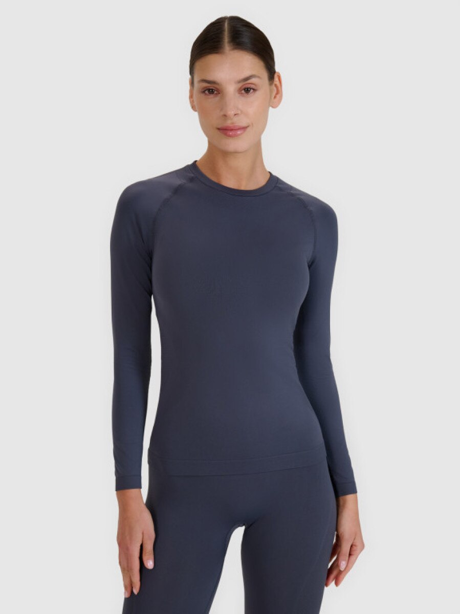 Damska bielizna termoaktywna (góra) 4F 4FWSS25USEAF190 - granatowa