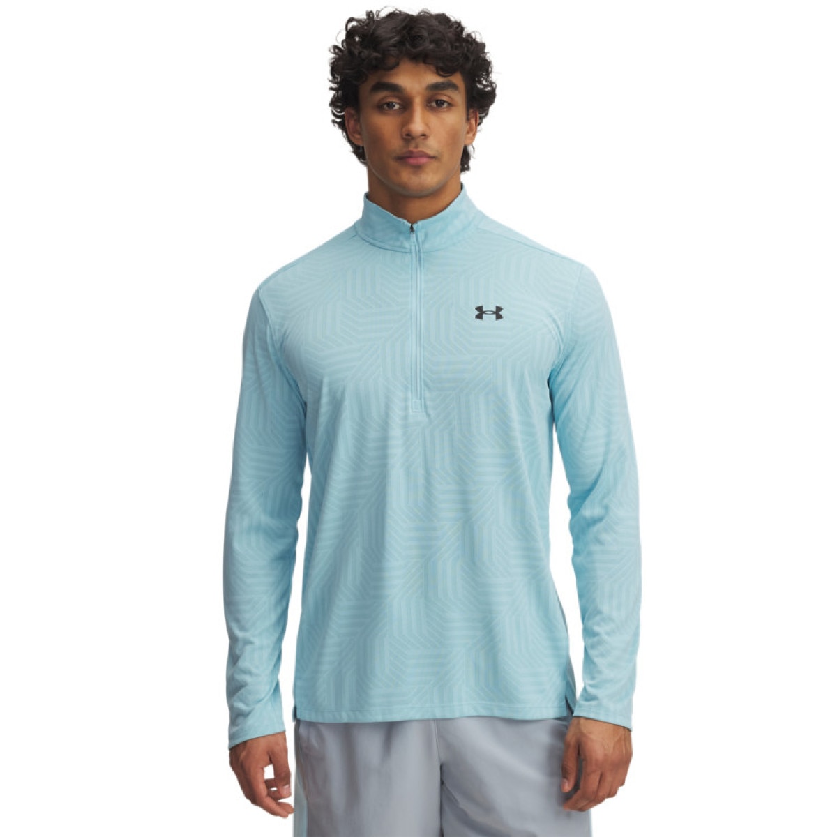 Męski longsleeve treningowy Under Armour UA Tech Vent GTessa 1/2 Zip - niebieski