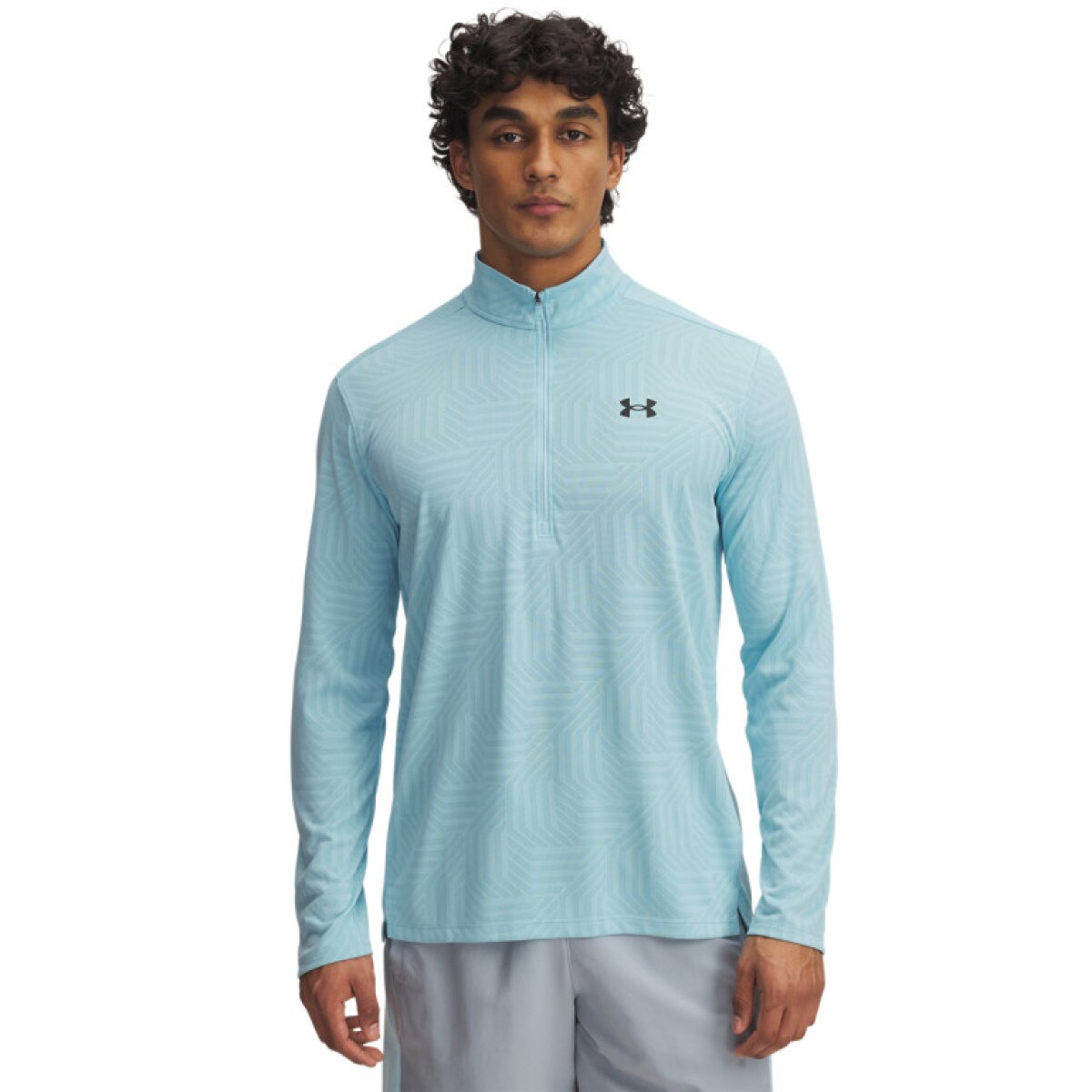 Męski longsleeve treningowy Under Armour UA Tech Vent GTessa 1/2 Zip - niebieski