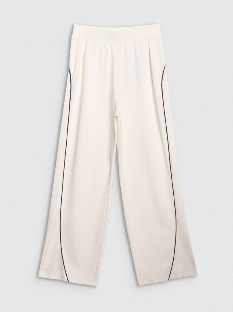 Damskie spodnie dresowe 4F 4FALSSS25TTROF1332 - białe