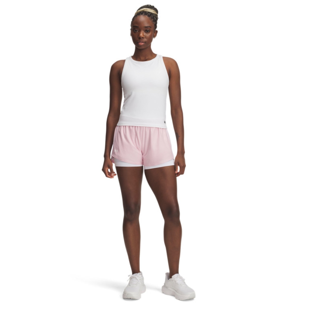 Damskie spodenki treningowe Under Armour Tech Play Up 2in1 Shorts - różowe