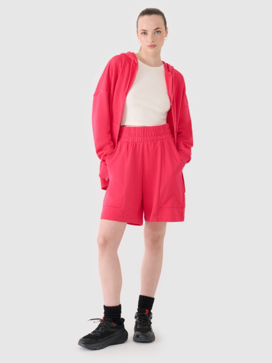 Damskie spodenki dresowe 4F 4FRSS25TSHOF701 - różowe