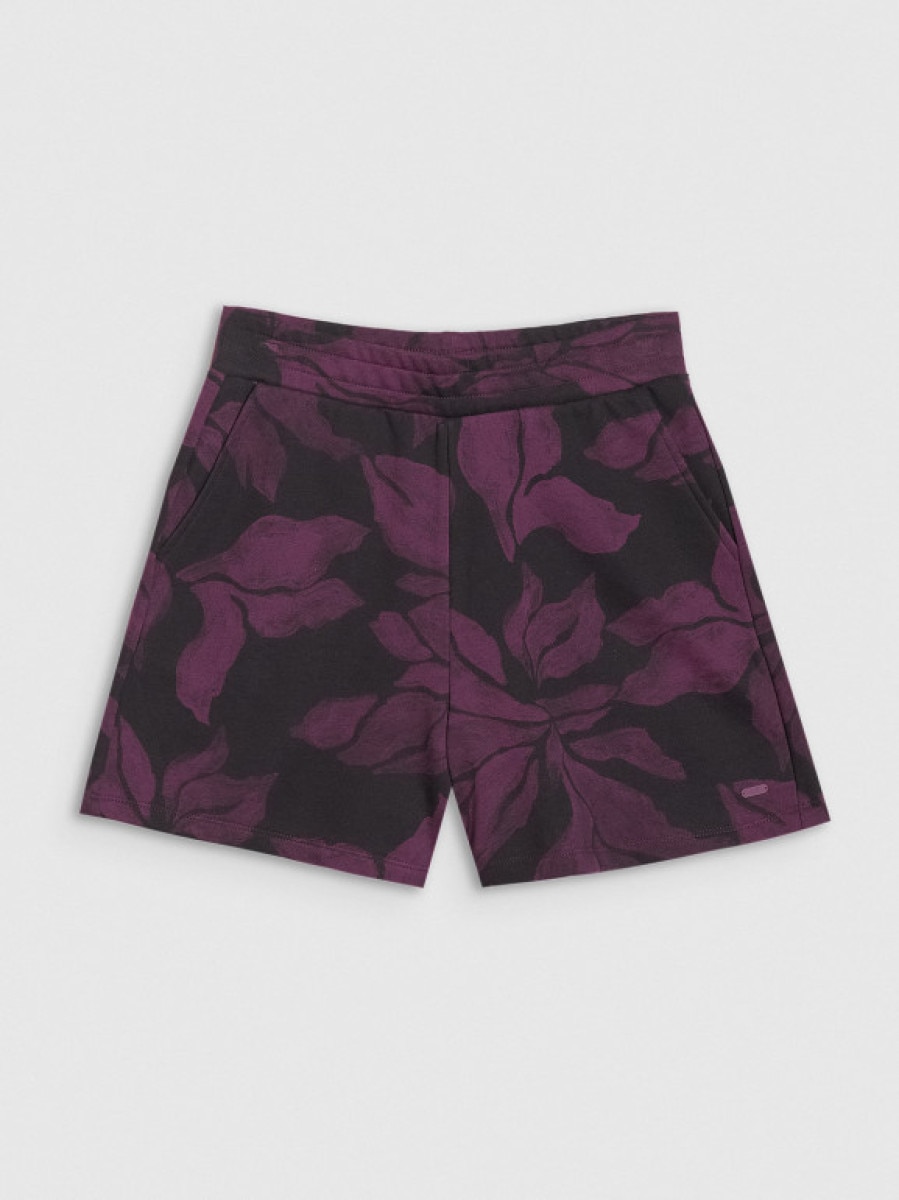 Damskie spodenki dresowe 4F 4FRSS25TSHOF708 - fioletowe