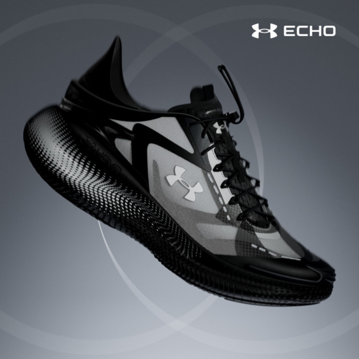 Sneakersy sportowe uniseks Under Armour UA Echo - czarne