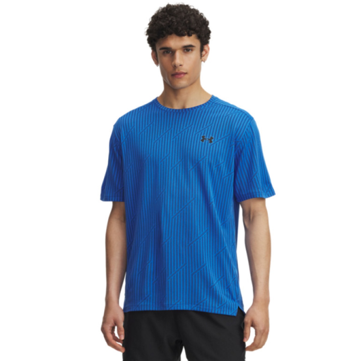 Męska koszulka treningowa Under Armour UA Tech Vent Jacquard - niebieska