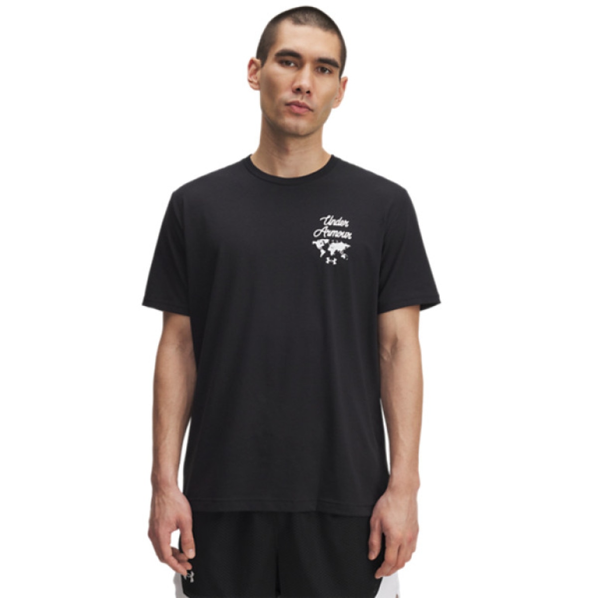 Męski t-shirt z nadrukiem Under Armour UA Sports Wordmark - czarny