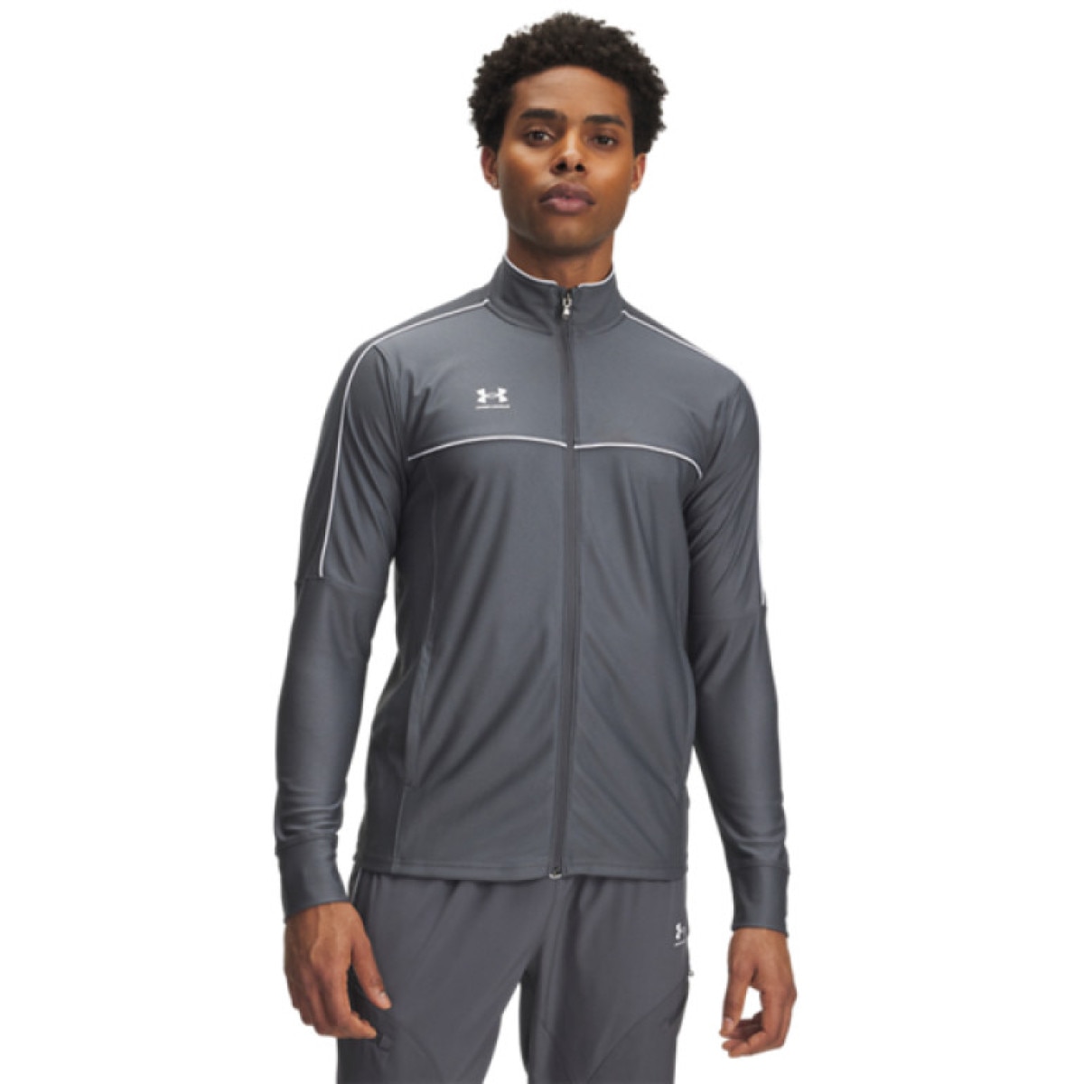 Męska bluza treningowa rozpinana Under Armour UA Challenger - szara