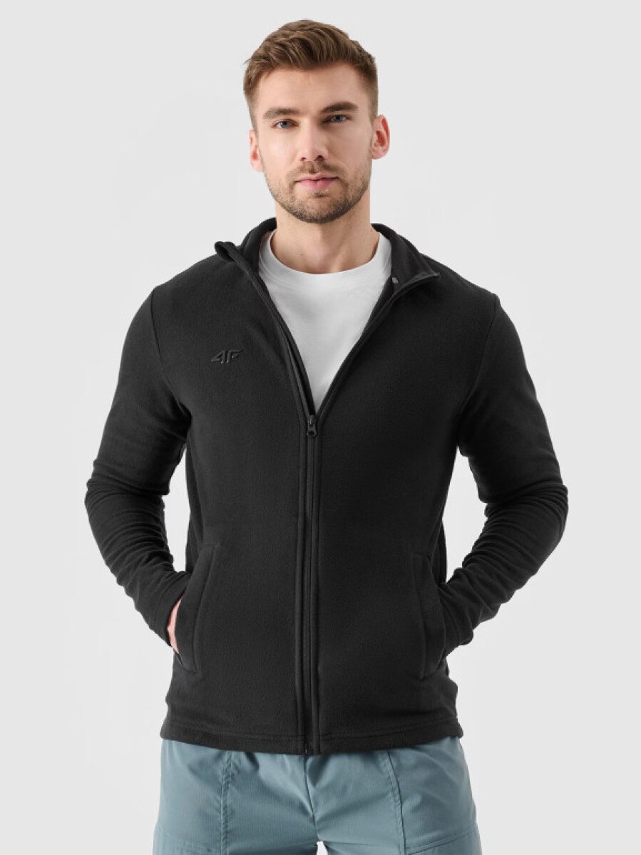 Męski polar ze stójką 4F NOSH4-PLM001B - czarny