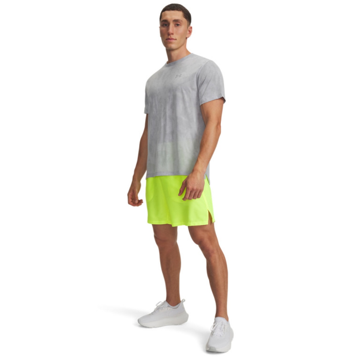 Męskie spodenki do biegania Under Armour UA Launch 7\'\' Short - żółte