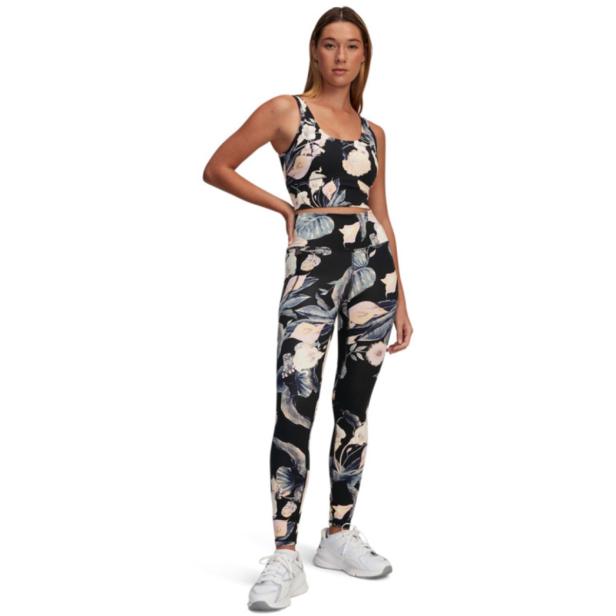 Damskie legginsy treningowe Under Armour Meridian Print Legging - czarne