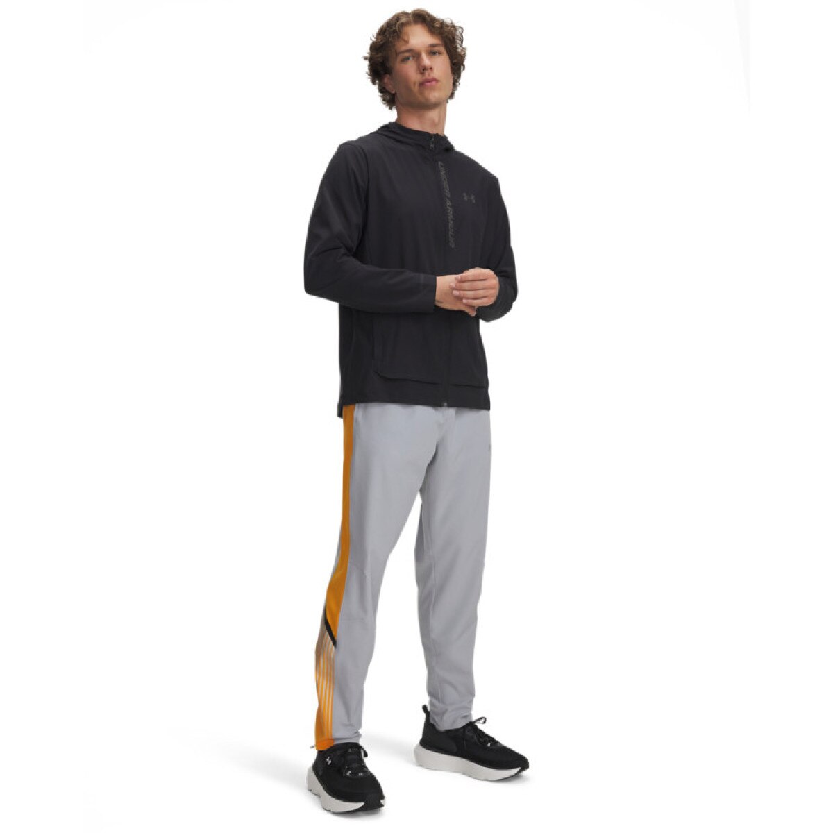 Męskie spodnie do biegania Under Armour UA Velociti Storm Pant - szare