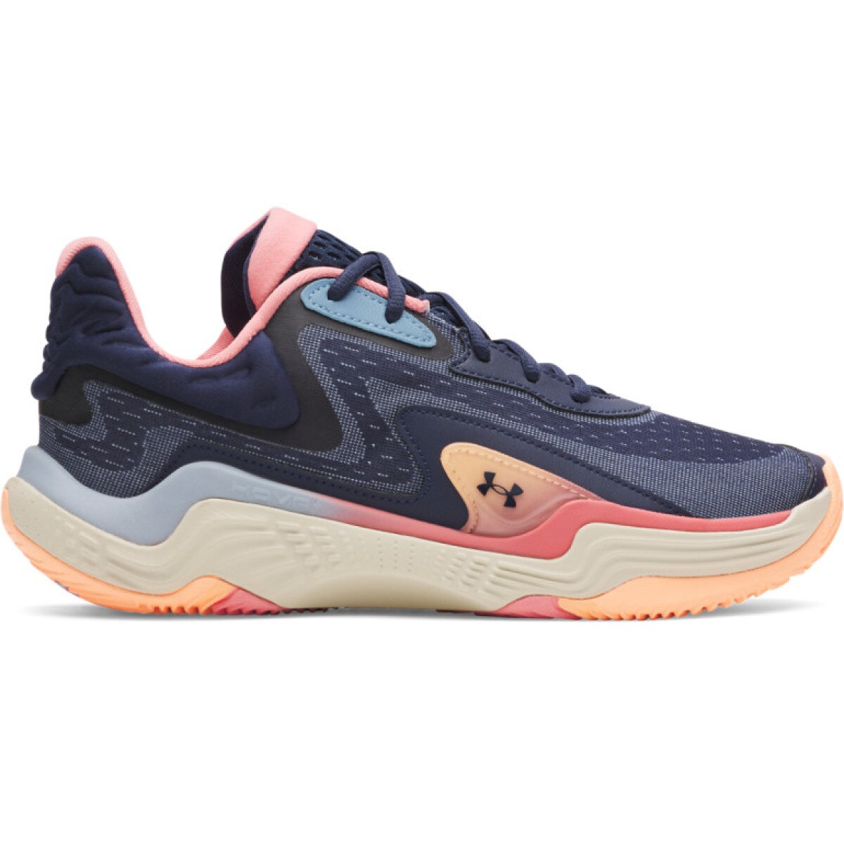 Buty do koszykówki uniseks Under Armour UA Spawn 7 - granatowe