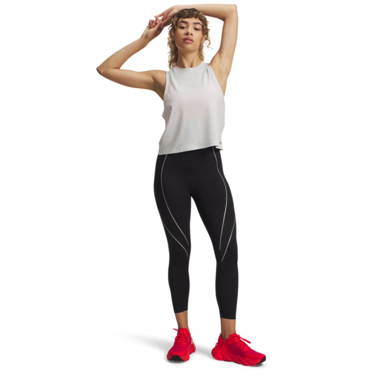Damskie leginsy treningowe Under Armour UA Halo Bonded Ankle - czarne