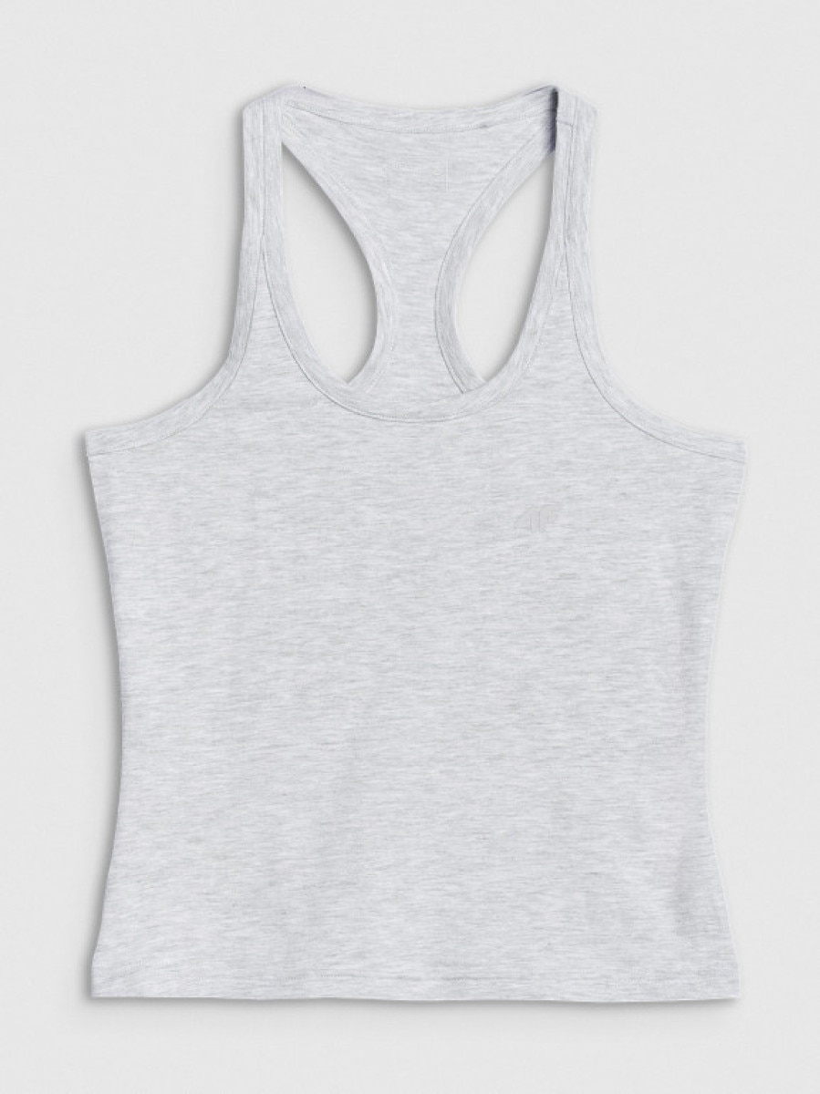 Damski top basic 4F 4FWMM00TSLEF124 - szary