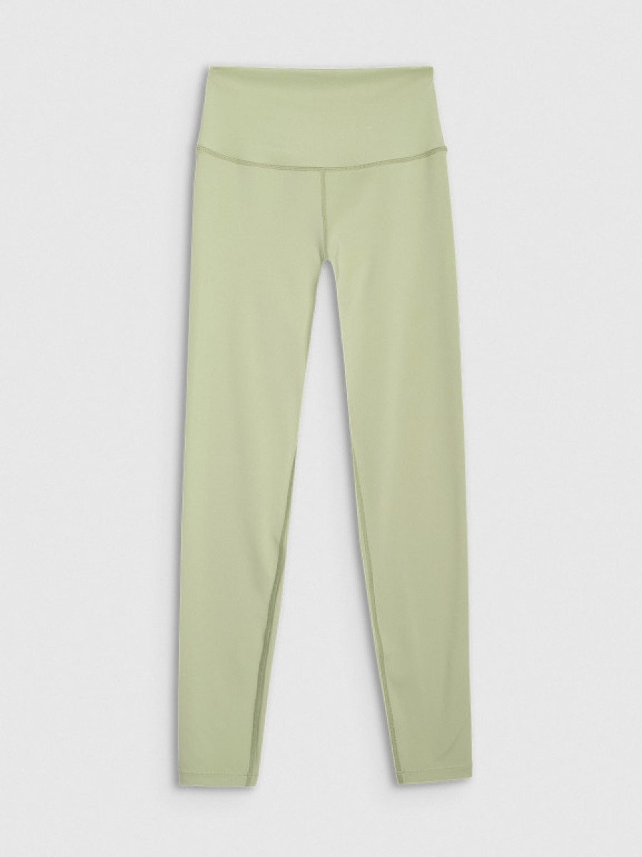 Damskie legginsy treningowe 4F 4FWAW25TFTIF360 - zielone