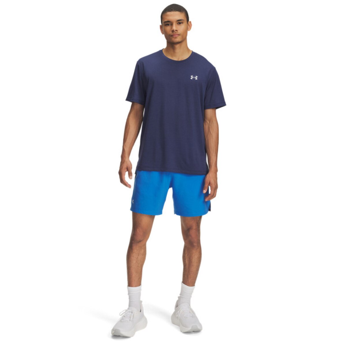 Męskie spodenki do biegania Under Armour UA Launch 7\'\' Short - niebieskie
