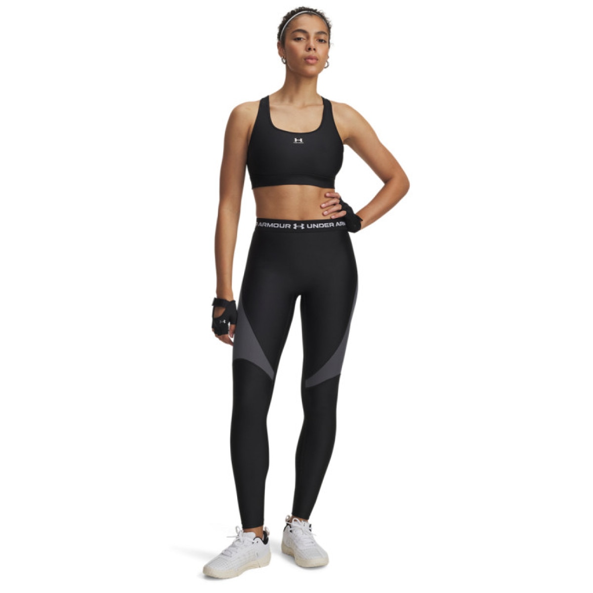 Damskie legginsy treningowe Under Armour HeatGear Rib - czarne