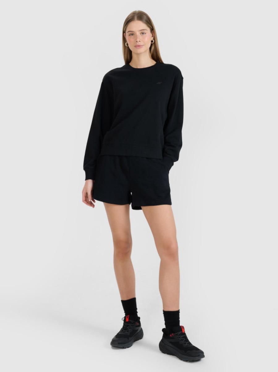 Damskie spodenki dresowe 4F 4FWMM00TSHOF704 - czarne