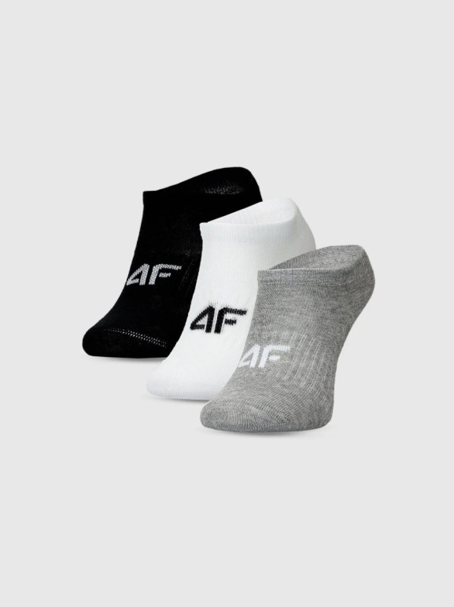 Chłopięce skarpetki za kostkę (3-pack) 4F 4FJWMM00USOCM498 - multikolor