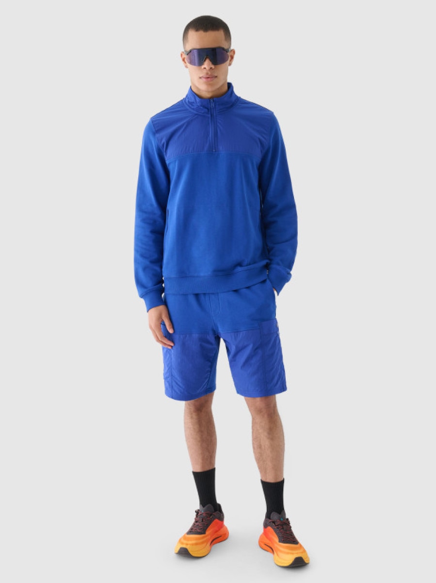 Męskie spodenki casual 4F 4FRSS24TSHOM668 - niebieskie