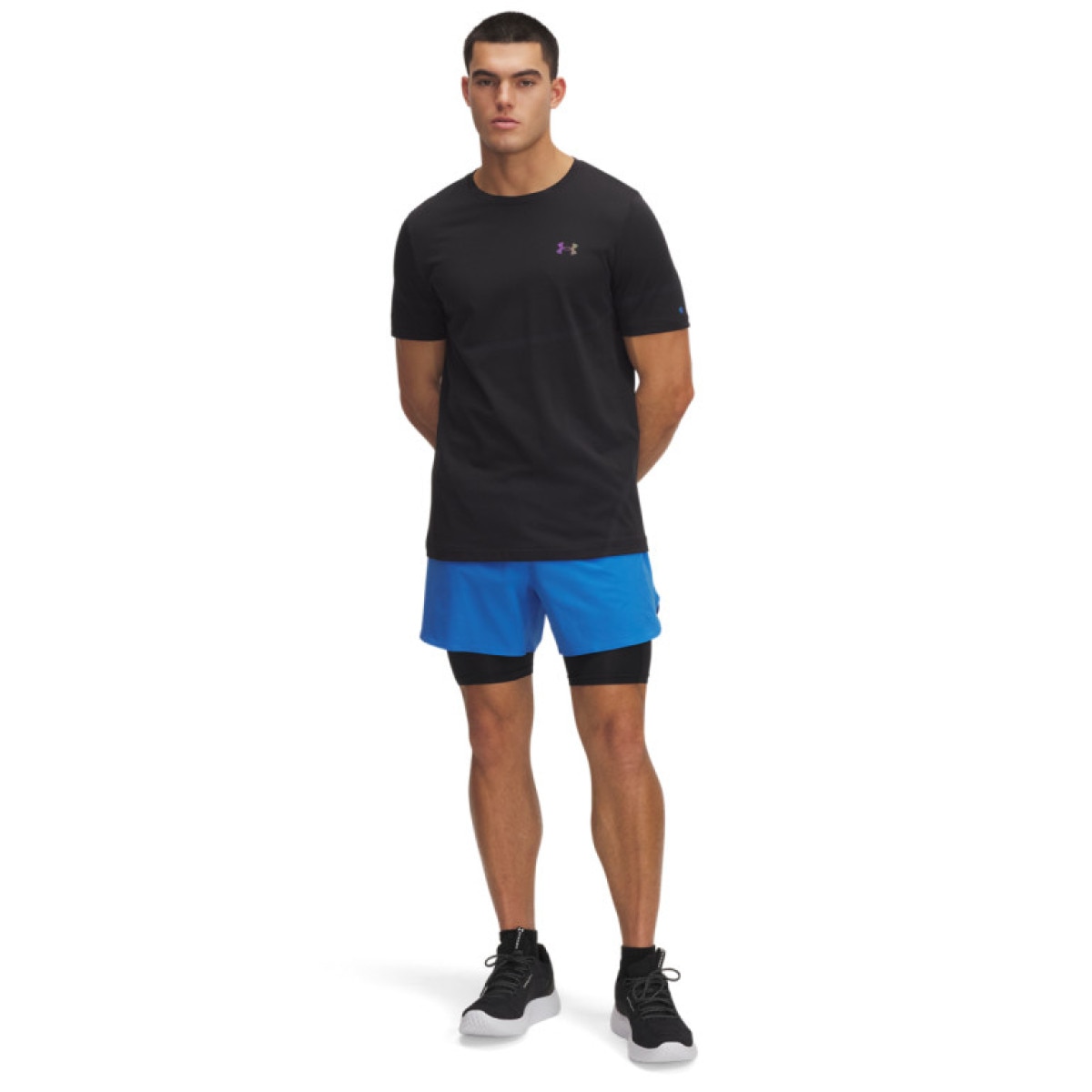 Męskie spodenki treningowe Under Armour UA Vanish Elite 2in1 Short - niebieskie