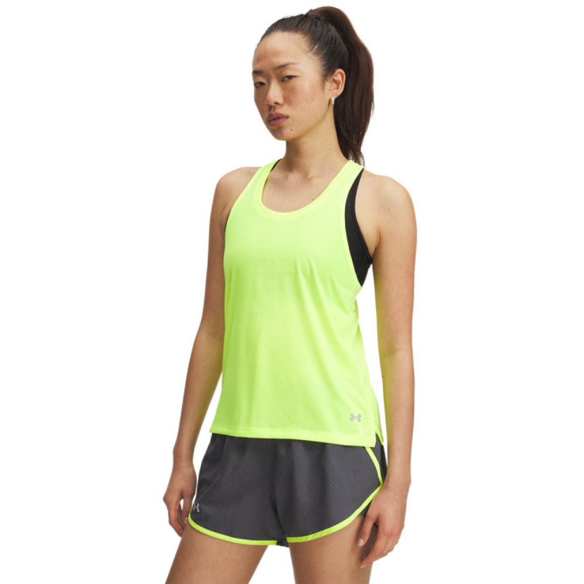 Damski top do biegania Under Armour UA Streaker Singlet - żółty