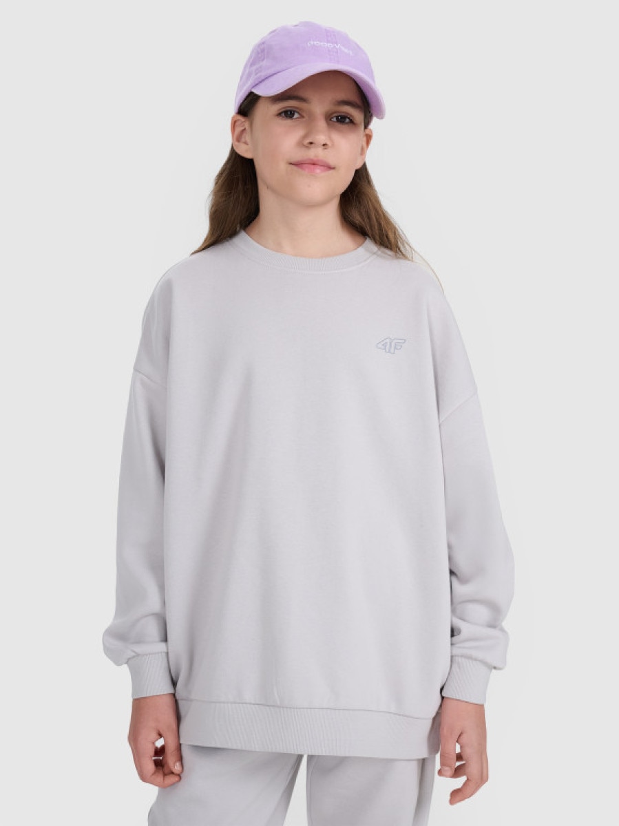 Dziecięcy komplet dresowy 4F 4FJRAW25TAPSU120 - szary