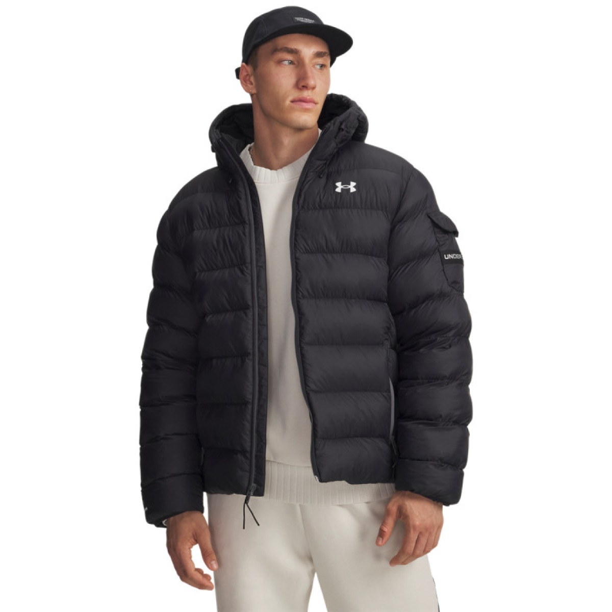 Męska kurtka pikowana Under Armour UA Sportswear Puff Jkt - czarna
