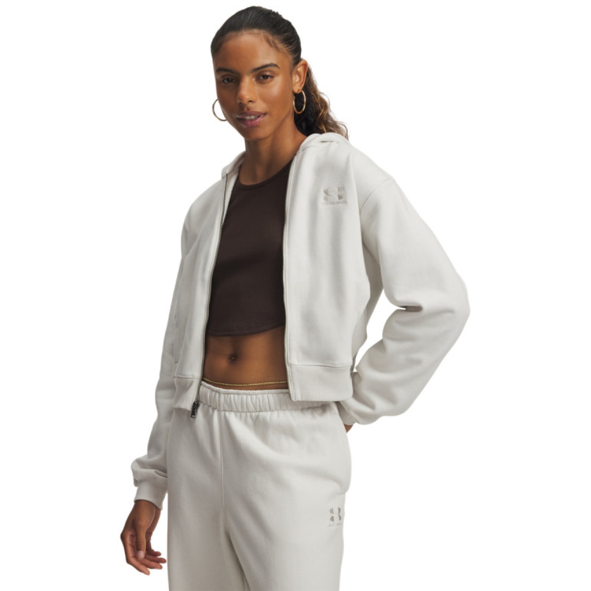 Damska bluza rozpinana z kapturem Under Armour UA Icon Vida Fleece - biała