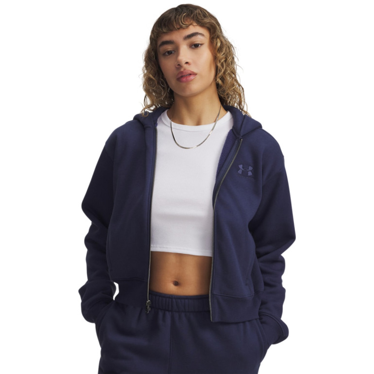 Damska bluza rozpinana z kapturem Under Armour UA Icon Vida Fleece - granatowa