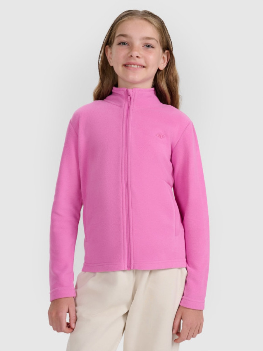 Dziewczęcy polar 4F 4FJRAW25TFLEF434 - różowy