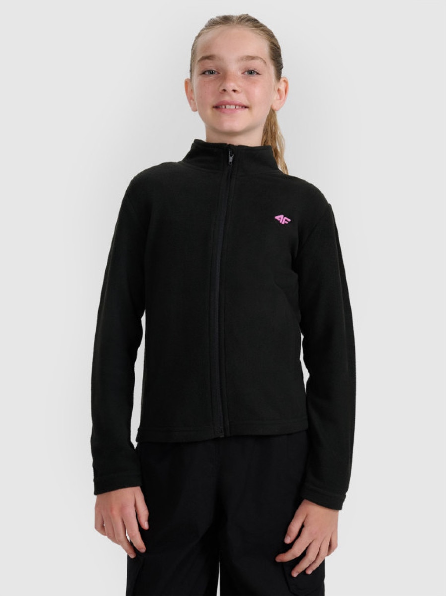 Dziewczęcy polar 4F 4FJRAW25TFLEF434 - czarny