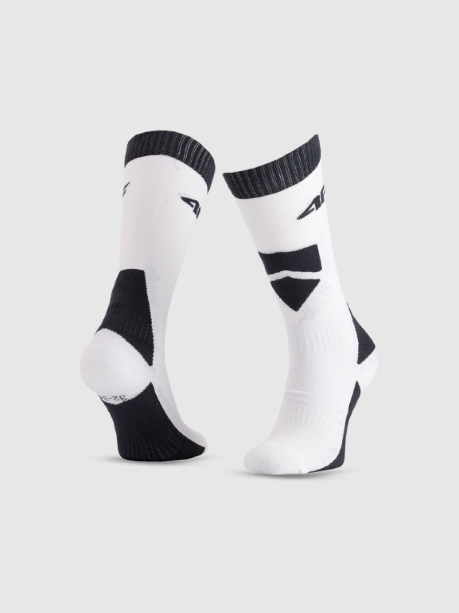 Chłopięce skarpetki narciarskie 4F 4FJWAW25UFSOM224 - białe