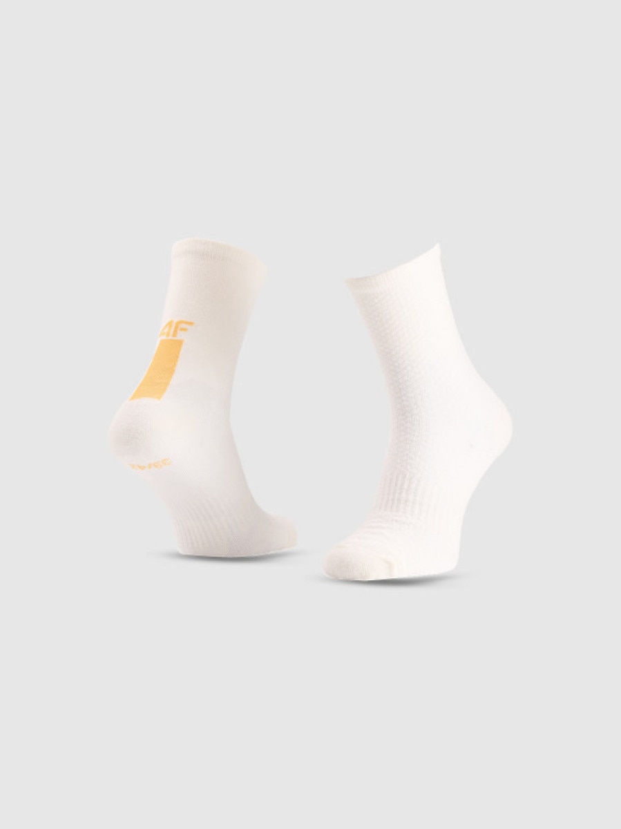 Męskie skarpetki trekkingowe 4F 4FRAW25UFSOM268 - białe