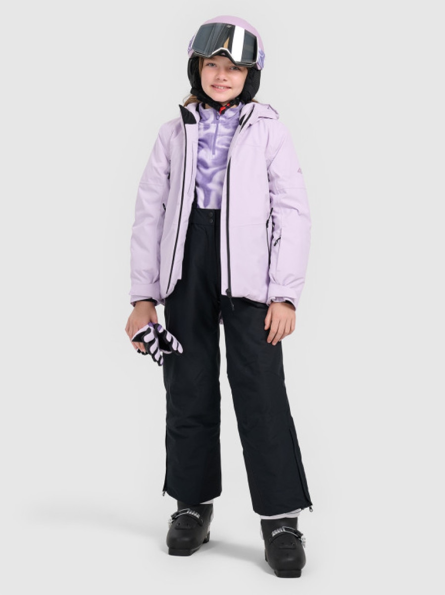 Dziewczęce spodnie narciarskie 4F 4FJRAW25TFTRF1243 - czarne