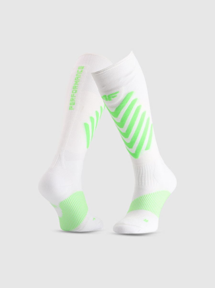 Męskie skarpety narciarskie 4F 4FRAW25UFSOM352 - białe