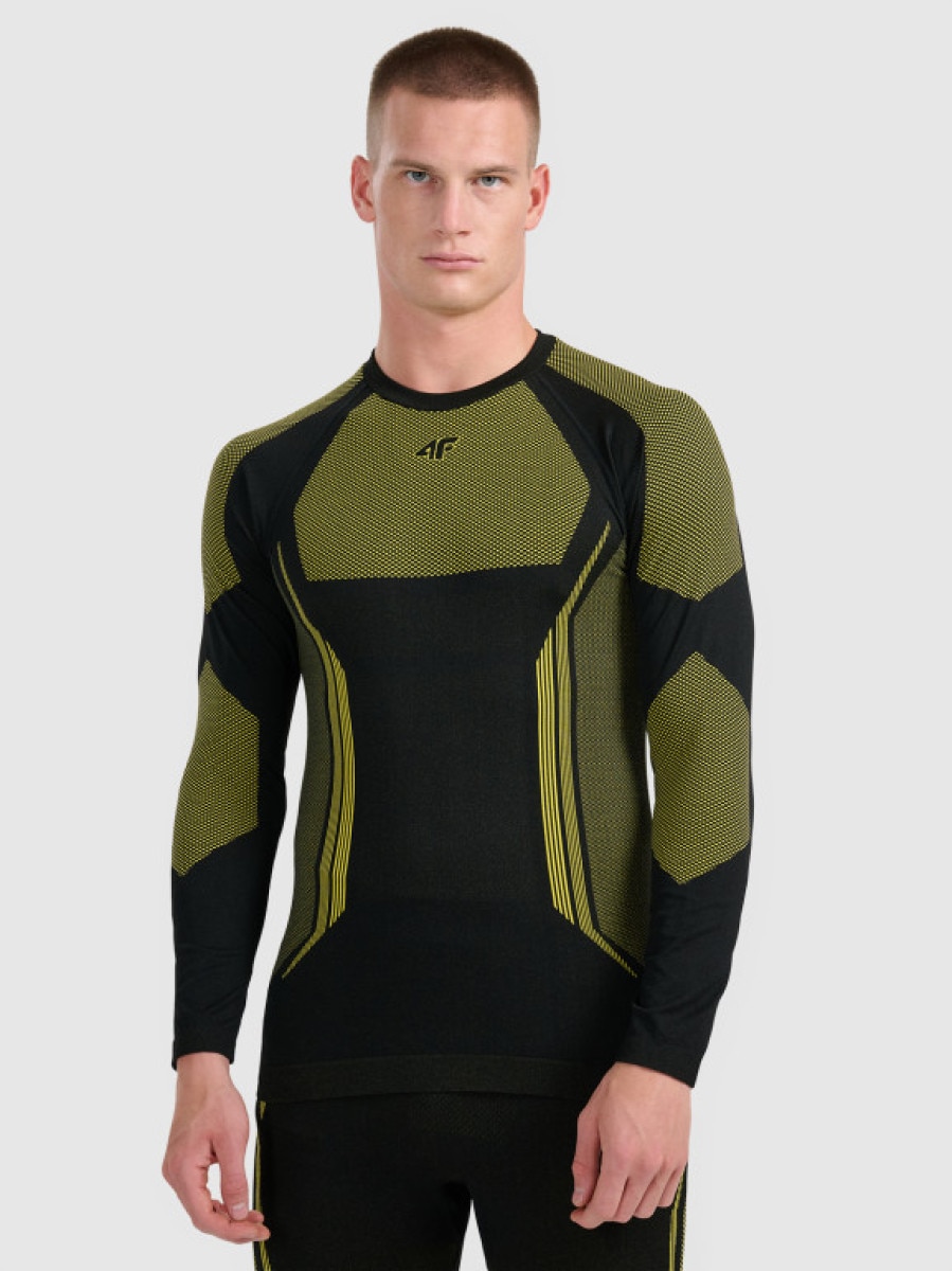 Męska bielizna termoaktywna (góra) 4F 4FRAW25USEAM268 - żółta