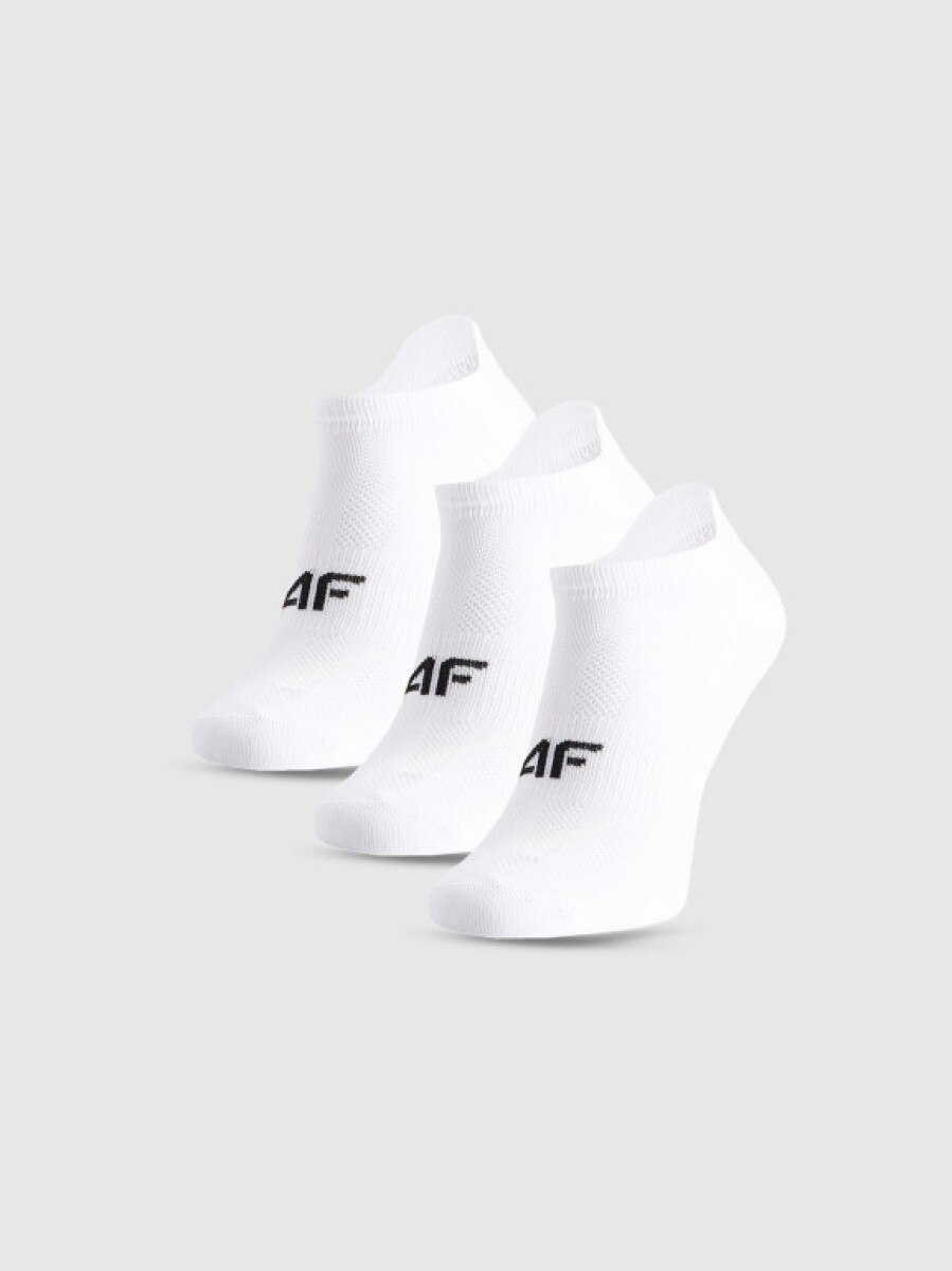 Dziewczęce skarpetki treningowe (3-pack) 4F 4FJWMM00UFSOF260 - białe