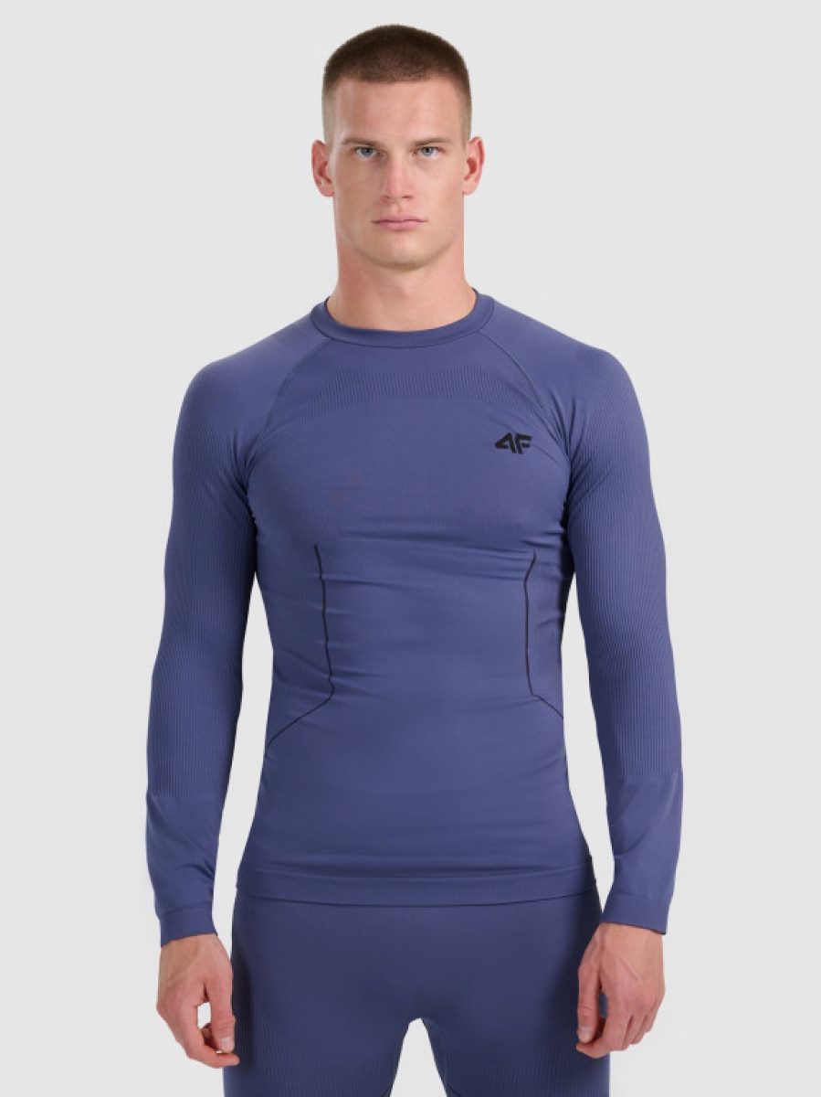 Męska bielizna termoaktywna (góra) 4F 4FWAW25USEAM233 - granatowa