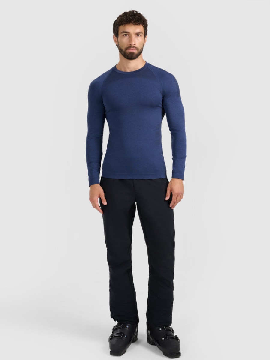 Męska bielizna termoaktywna (góra) 4F 4FWAW25USEAM237 - granatowa