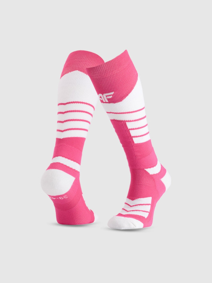 Damskie skarpety narciarskie 4F 4FWAW25UFSOF232 - różowe