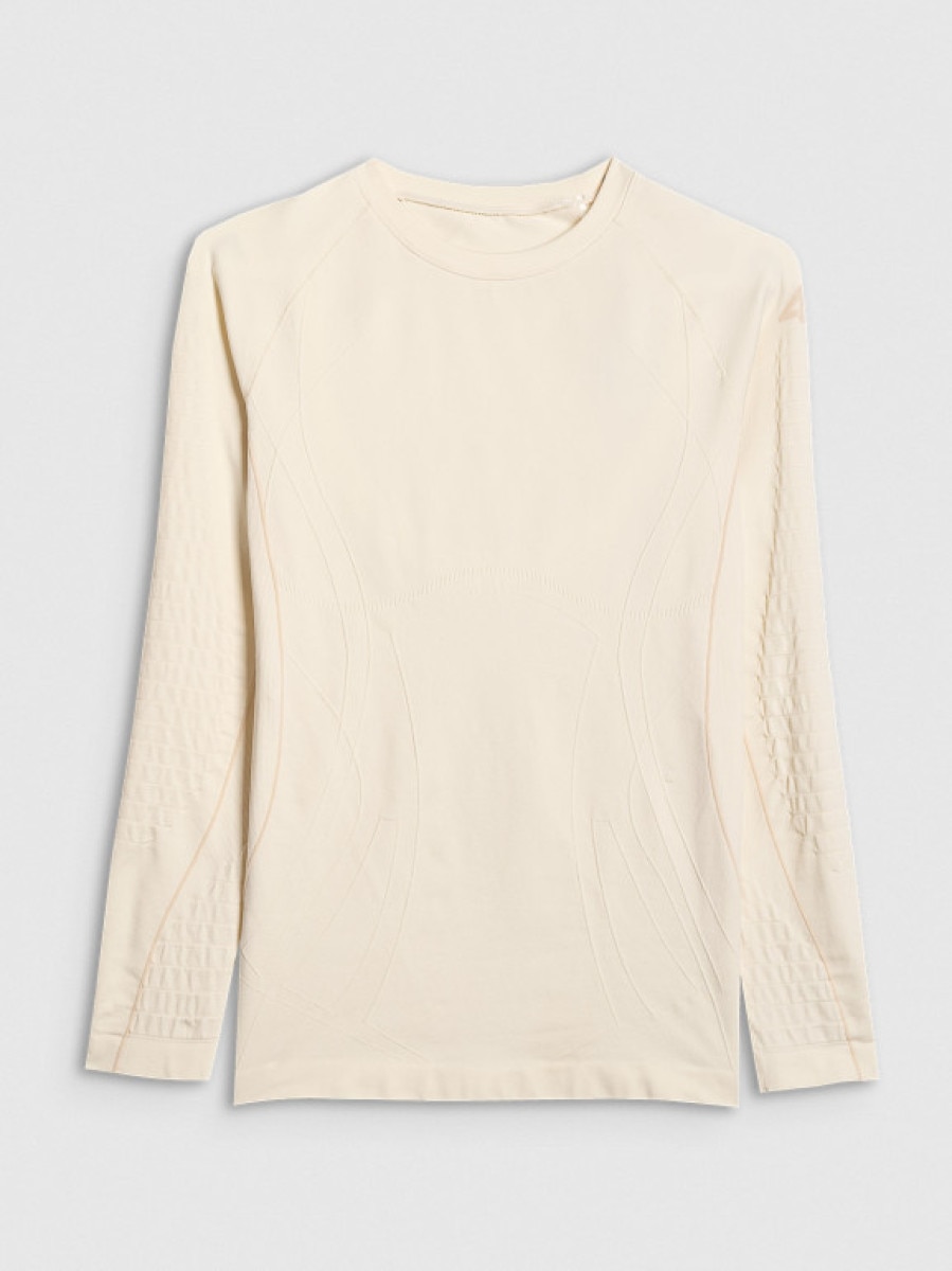 Damska bielizna termoaktywna (góra) 4F 4FWAW25USEAF203 - biała