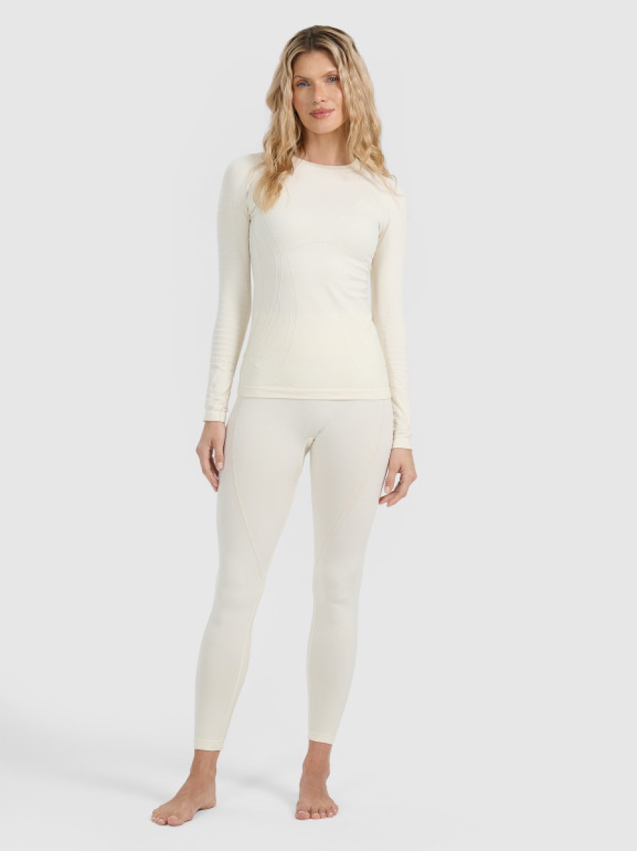 Damska bielizna termoaktywna (dół) 4F 4FWAW25USEAF204 - biała