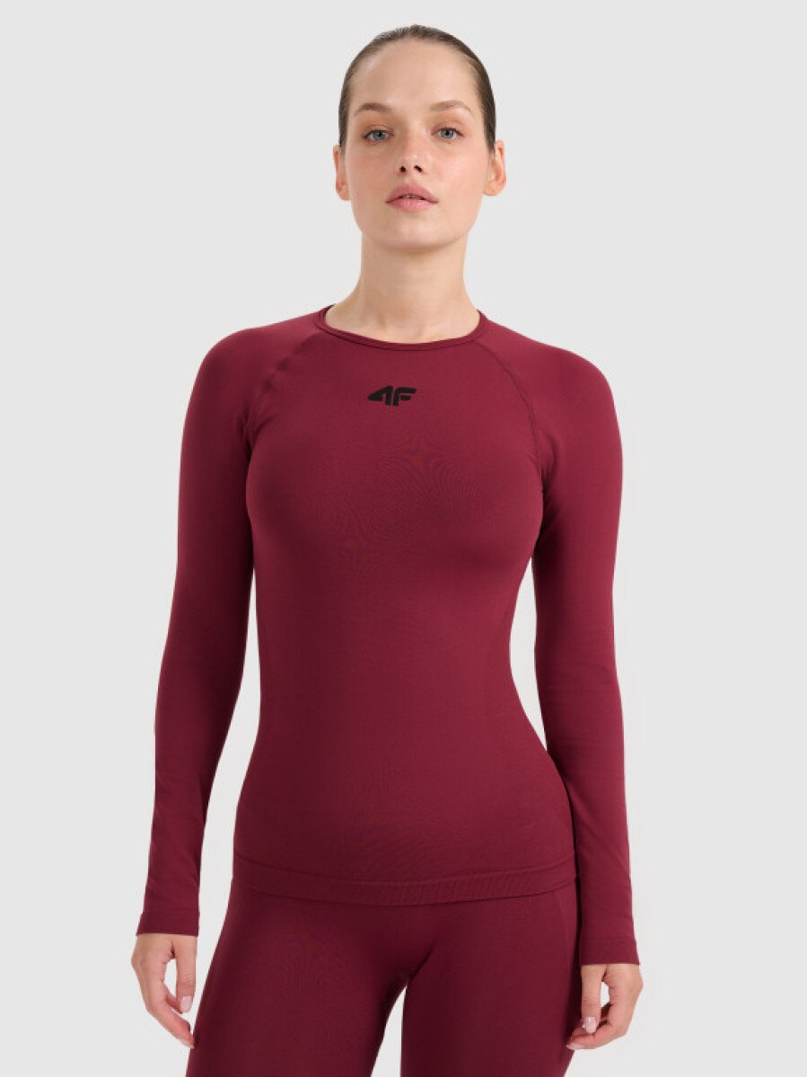 Damska bielizna termoaktywna (góra) 4F 4FWAW25USEAF220 - czerwona