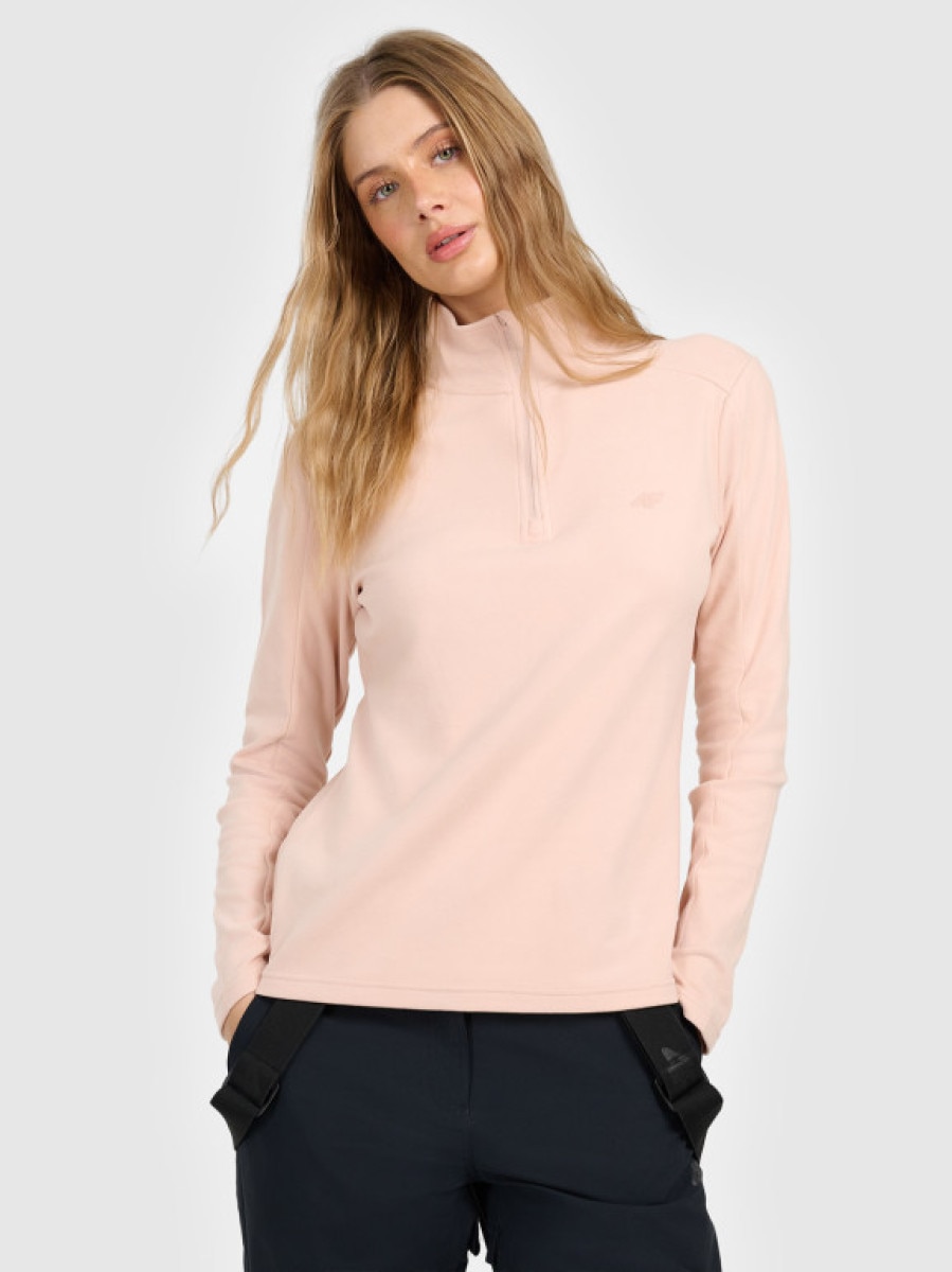 Damska bielizna termiczna polarowa (góra) 4F 4FRAW25UFLEF080 - beżowa