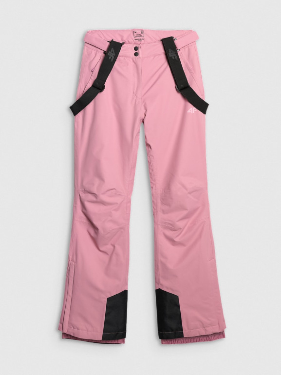 Damskie spodnie narciarskie 4F 4FWAW25TFTRF1157 - różowe