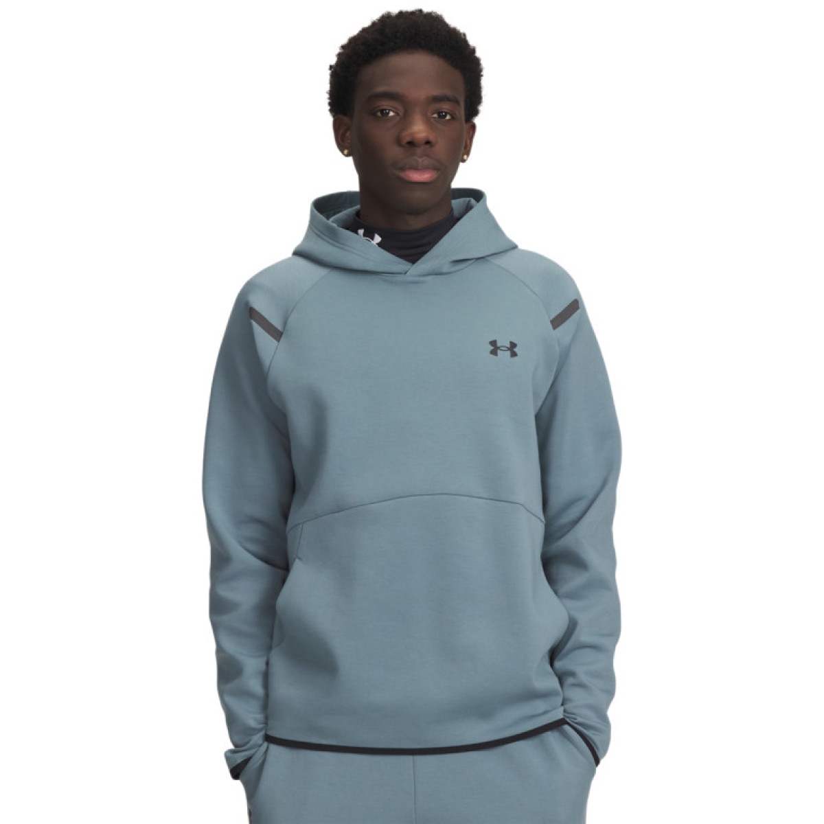 Męska bluza treningowa nierozpinana z kapturem Under Armour UA Unstoppable Flc Hd Eu - niebieska