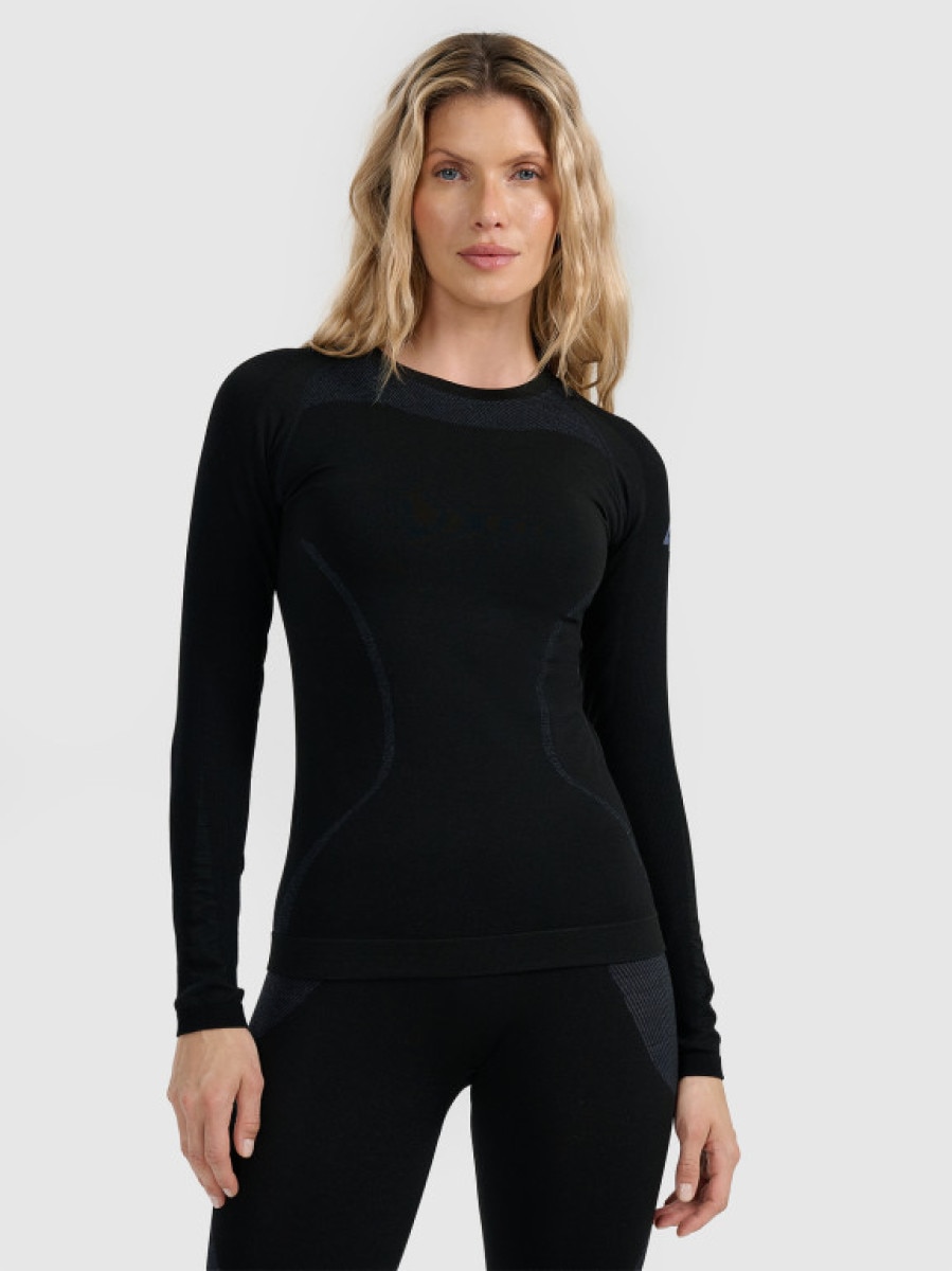 Damska bielizna termoaktywna (góra) 4F 4FWAW25USEAF201 - czarna