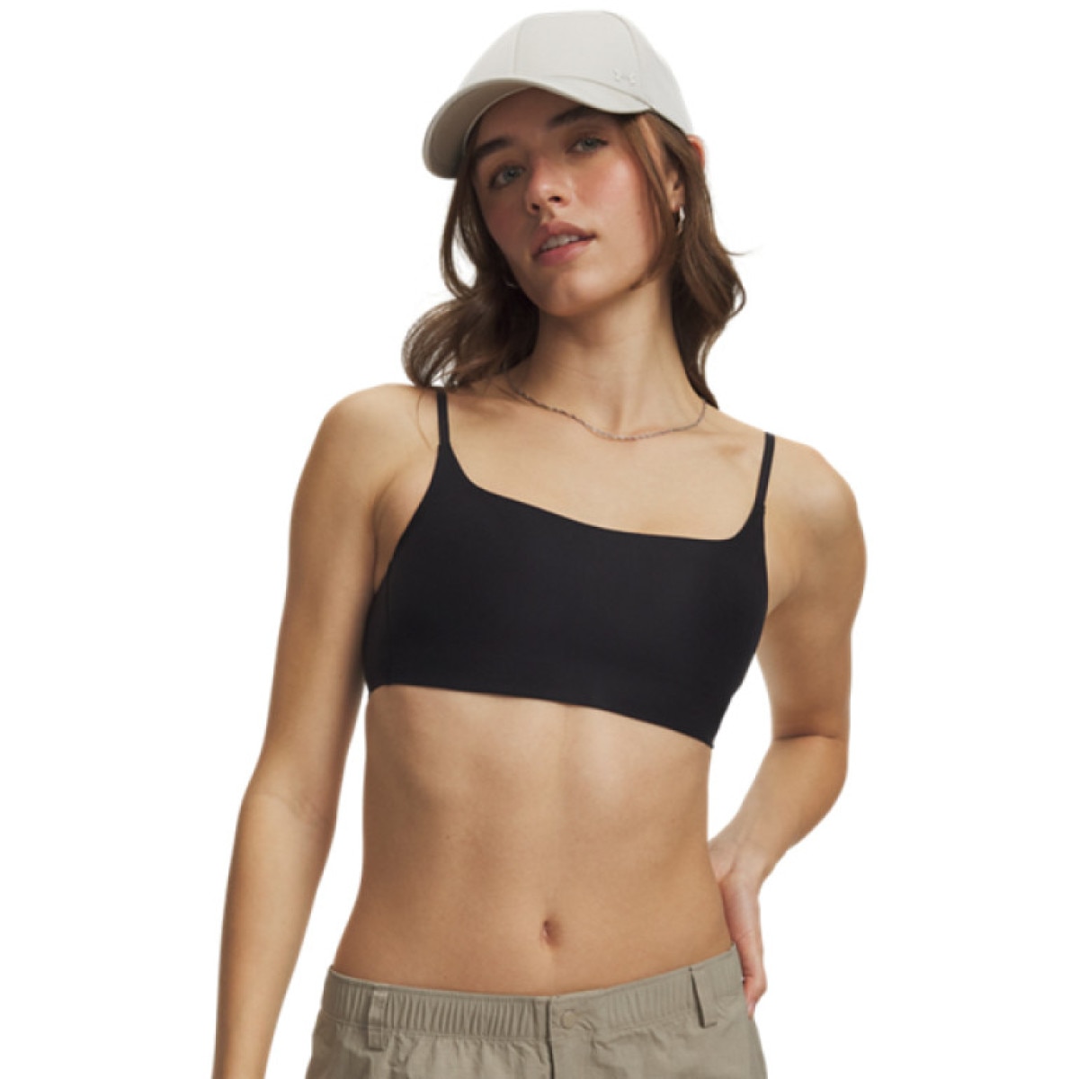 Damski biustonosz treningowy Under Armour Open Back Bralette - czarny